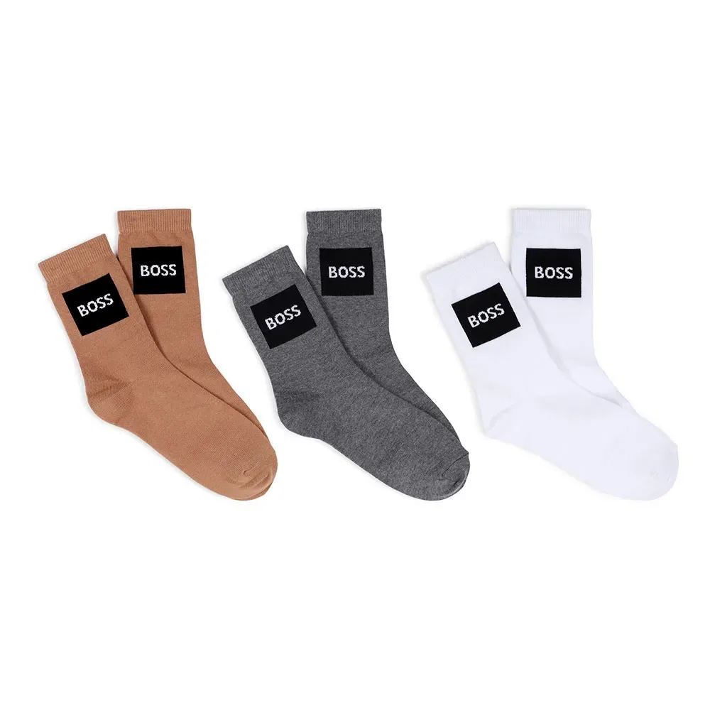 Детские носки для мальчиков с жаккардовым узором BOSS J53152, Multicolor