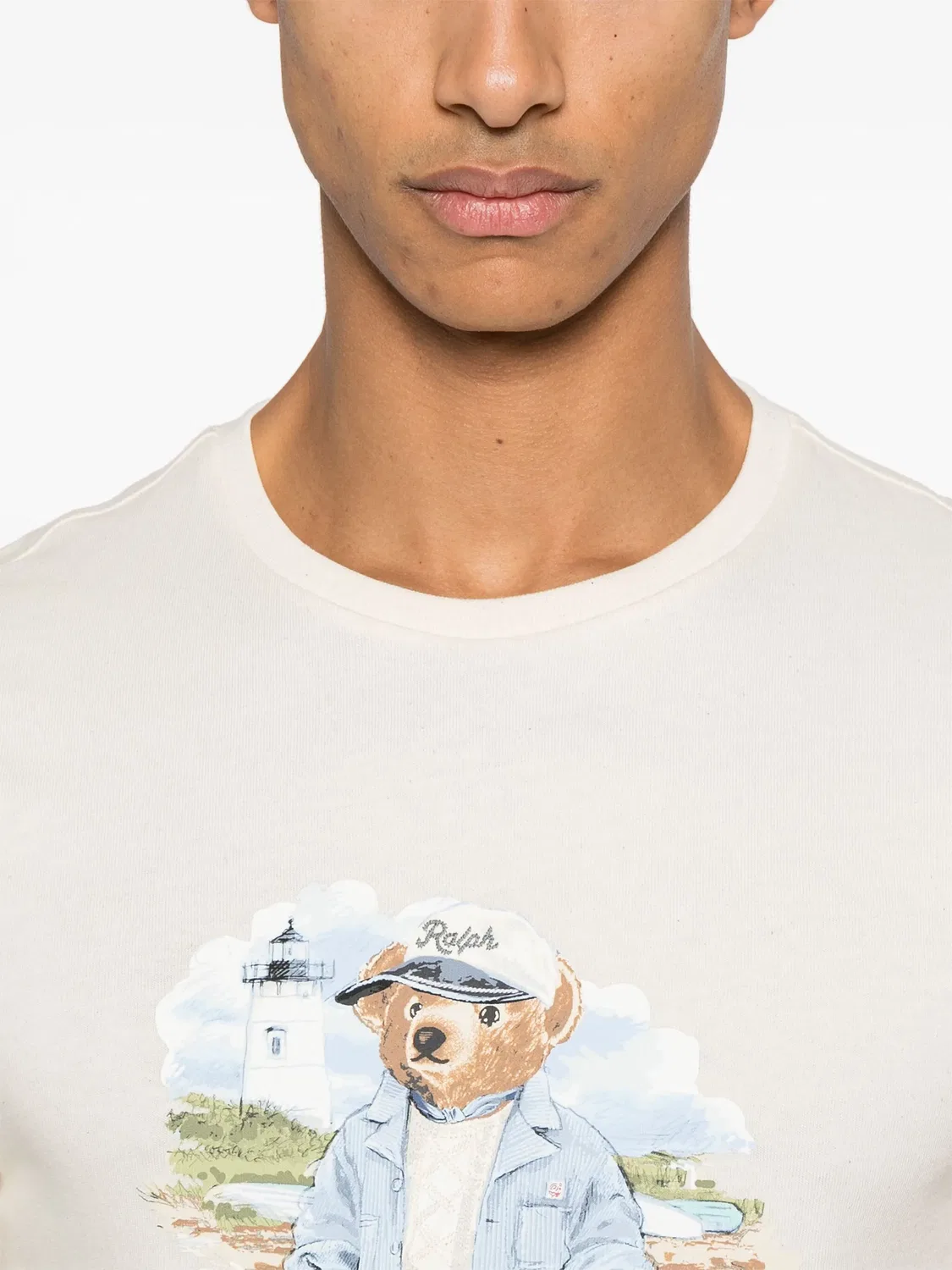 Футболка Polo Bear нейтральных тонов Polo Ralph Lauren, нейтральные — фото 2