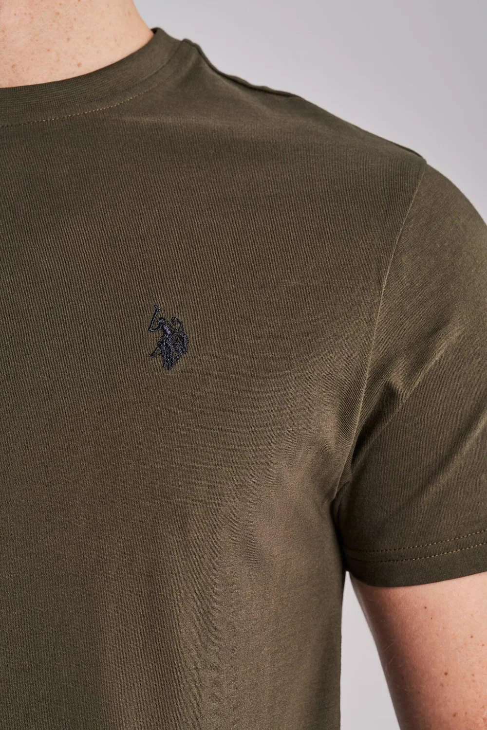 Мужская хлопковая футболка Arjun U.S. Polo Assn., Grun — фото 2