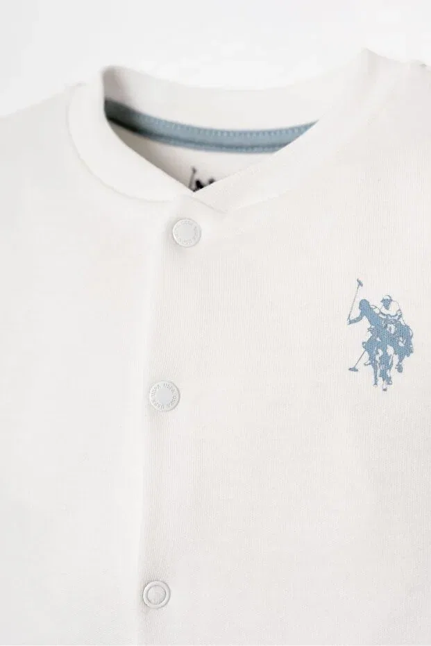 Детский комплект для выписки с принтом U.S. Polo Assn., White — фото 3