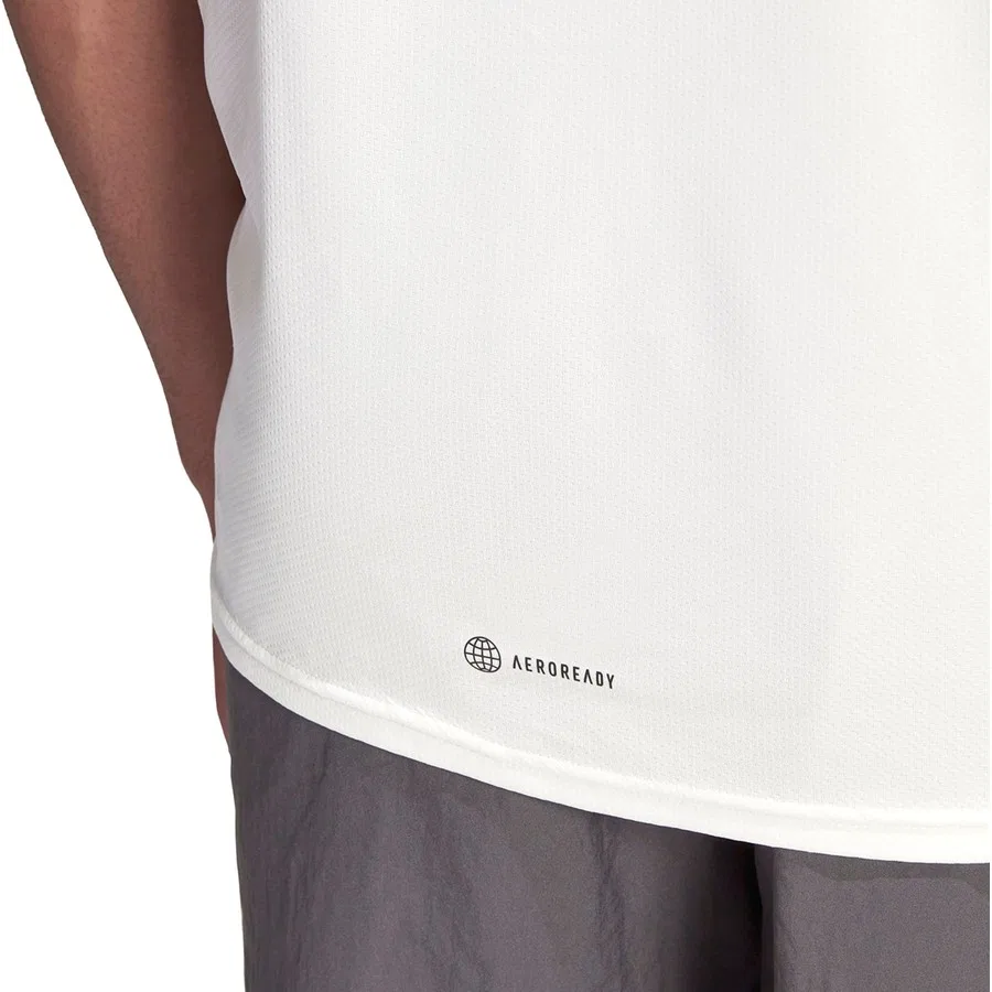 Футболка спортивная с длинным рукавом AEROREADY Designed for Movement Tee adidas, Белый — фото 4