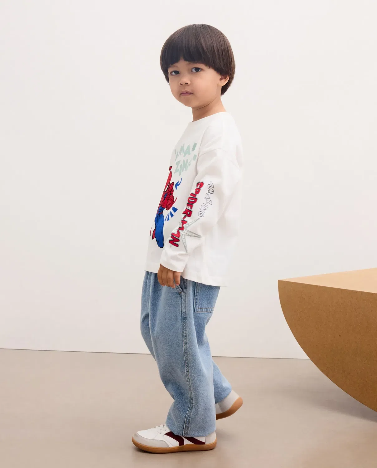 Детская футболка с длинным рукавом с принтом Spiderman Kids El Corte Inglés, Blanco — фото 4