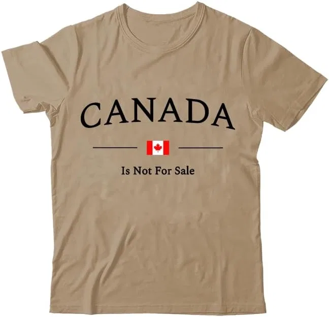 Футболка с принтом Canada is Not for Sale, Khaki