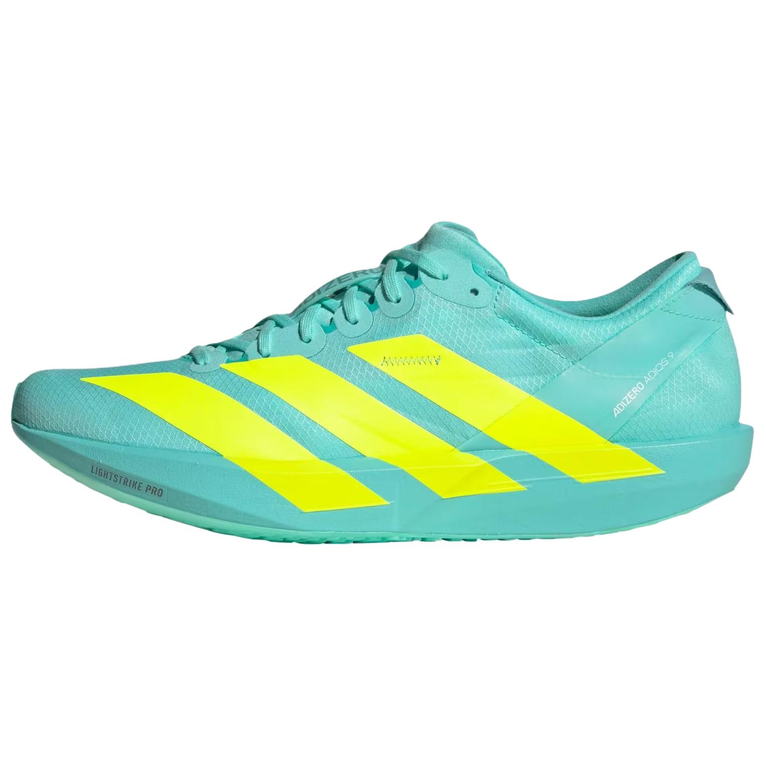 

Кроссовки Adizero Adios 9 'Flash Aqua Lucid Lemon' Adidas, Sparkling Aqua Green/Bright Lemon