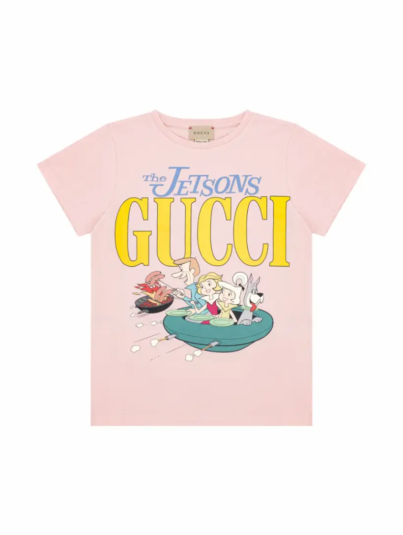 

Хлопковая футболка The Jetsons Gucci, розовый