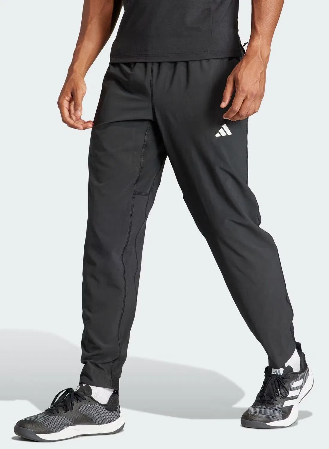 Штаны тренировочные с зауженными брюками Train Essentials Adidas, серый