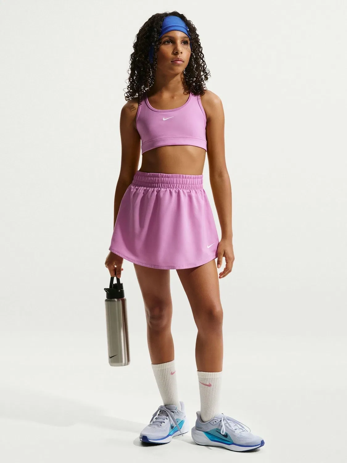 Спортивный бюстгальтер Dri-FIT Swoosh Nike, розово-магнтовый