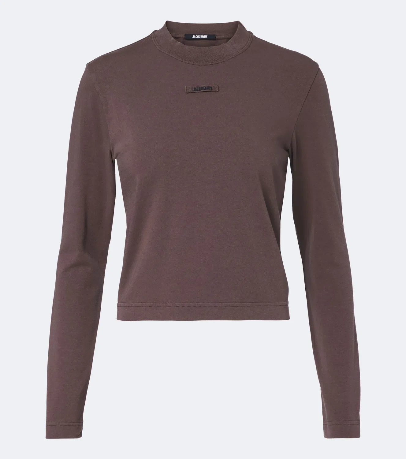 Футболка хлопковая с круглым вырезом Jacquemus, коричневый