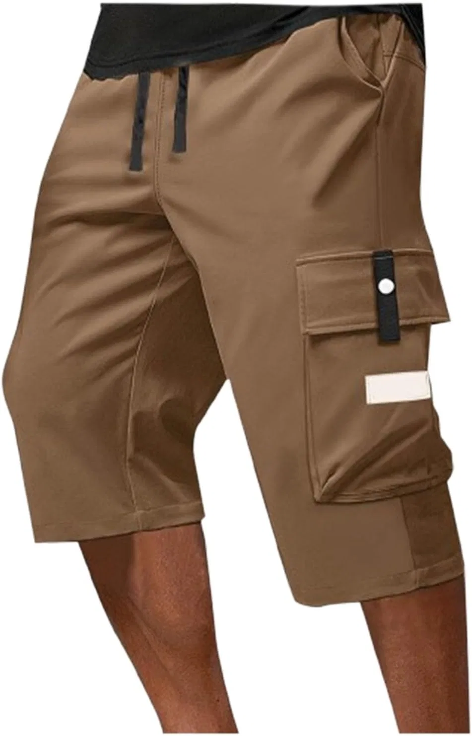 Мужские шорты-карго с завязкой, модель Capri, цвет Dark Brown