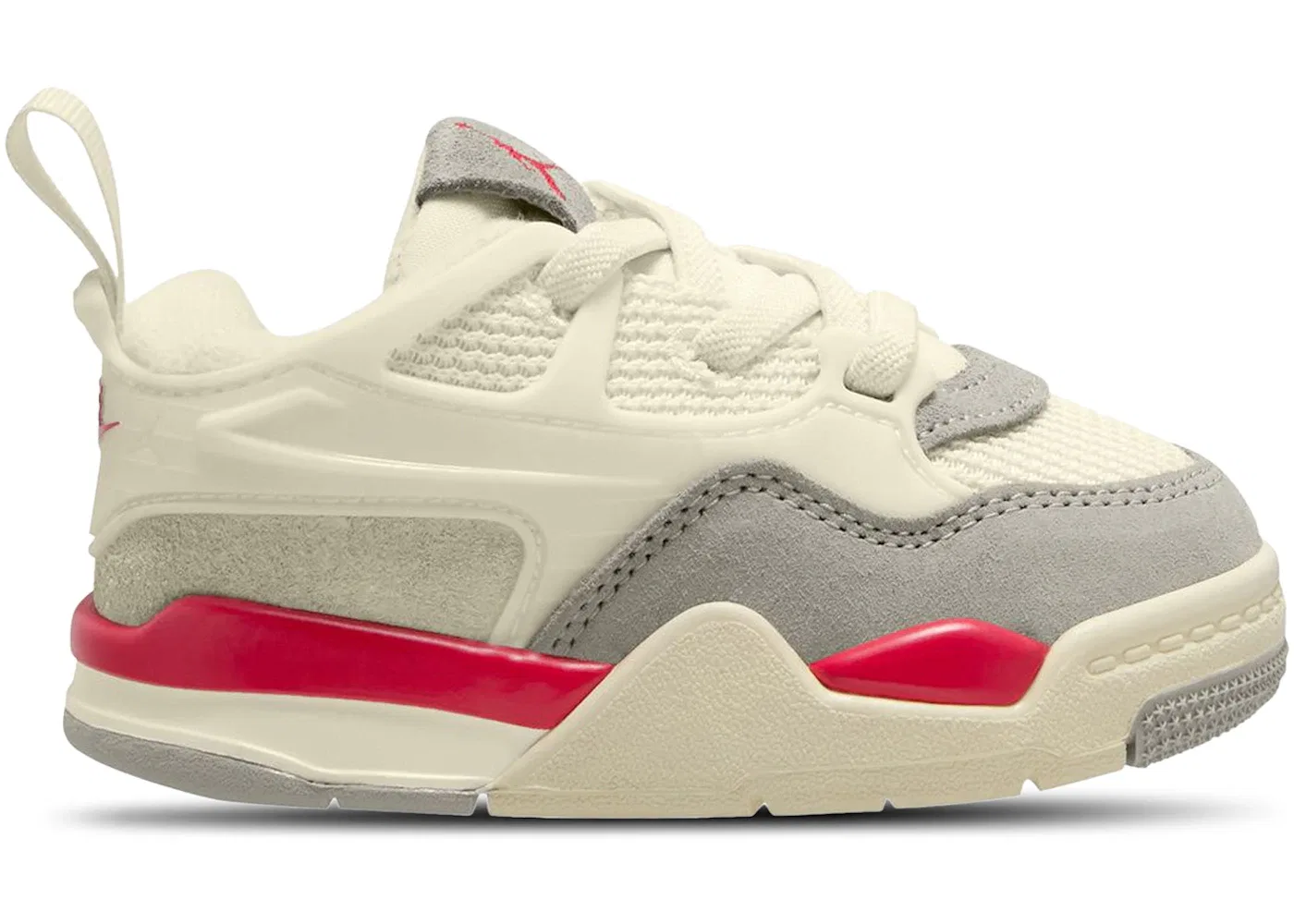 Детские кроссовки Lifestyle Jordan 4 RM, Sail/College Grey/Coconut Milk/Fire Red