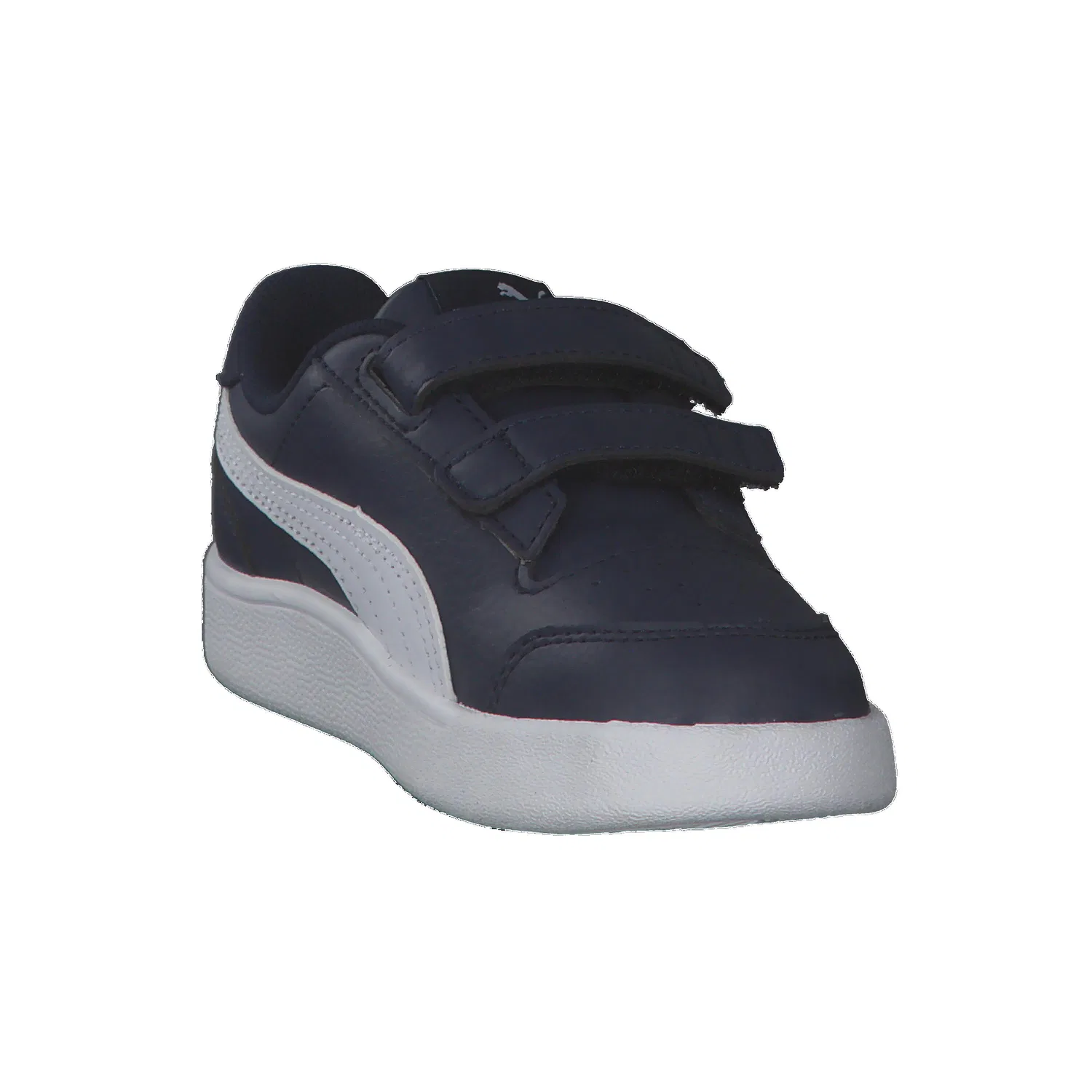 Детские кроссовки с замшевыми вставками Shuffle V Puma, Dunkelblau Weiss — фото 2