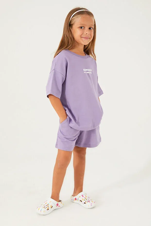 Детские шорты для девочек хлопковые Waiter shorts suit Roly Poly, Lavender — фото 2