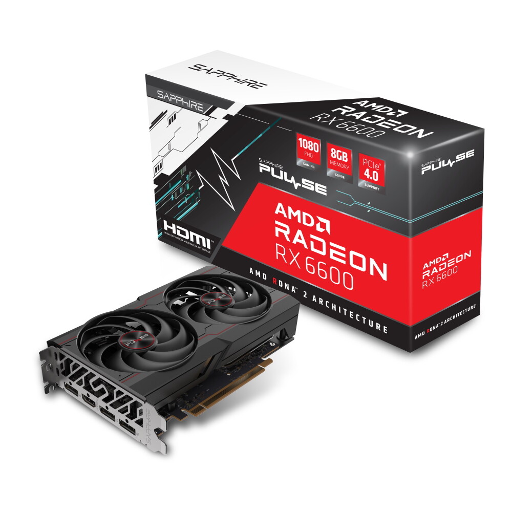 

Видеокарта Sapphire Pulse AMD Radeon RX 6600, 8ГБ, черный