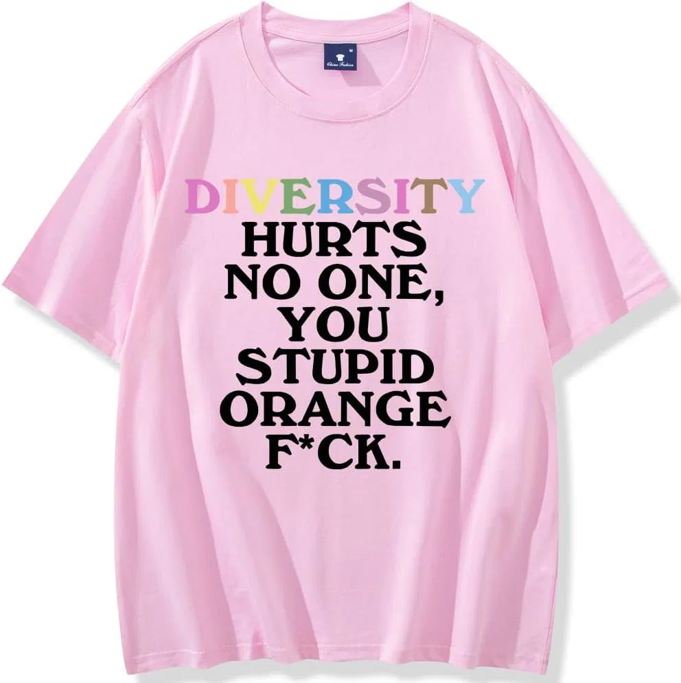 Женская футболка с принтом Diversity Hurts No One, Pink