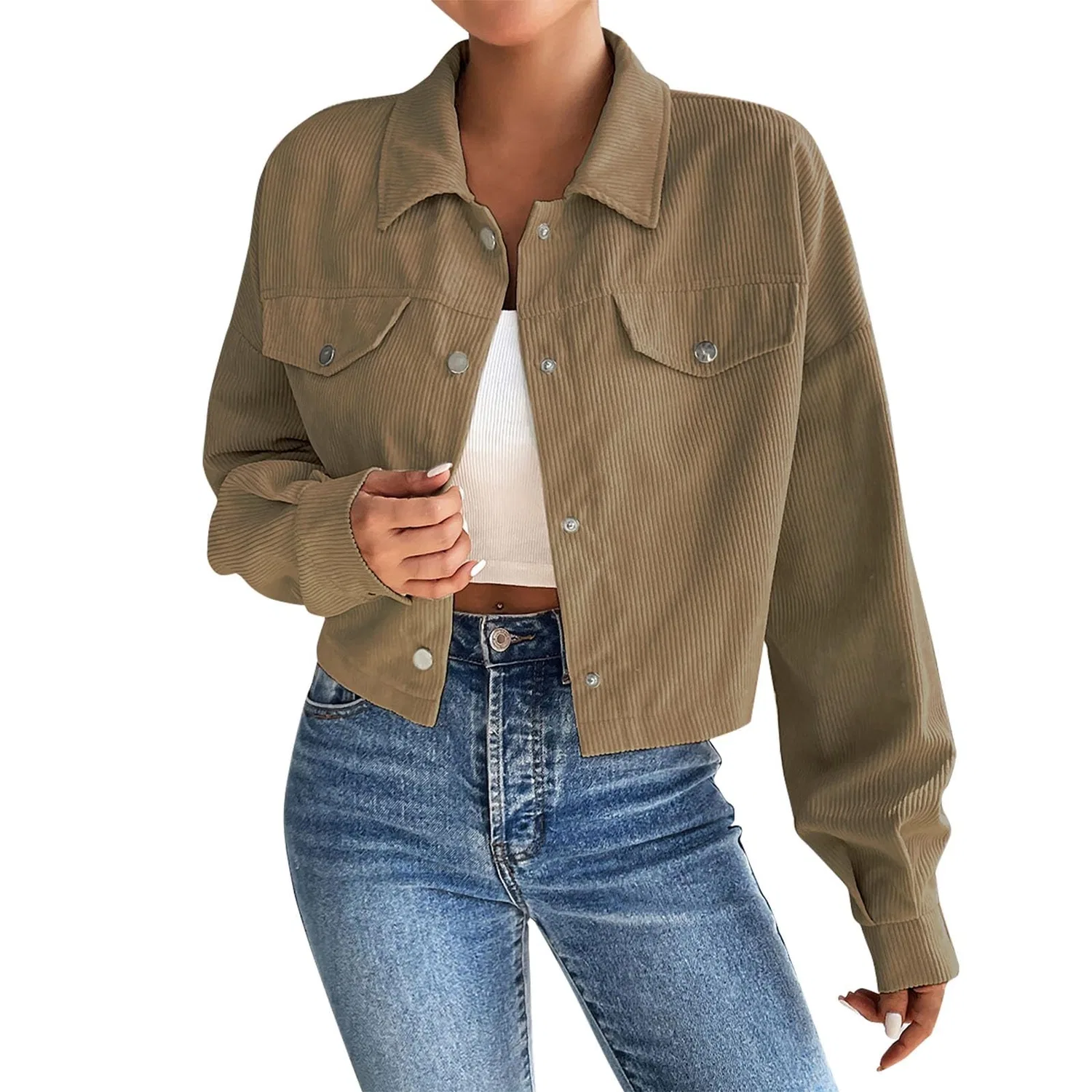 Женский легкий кардиган без рукавов, Dark Khaki