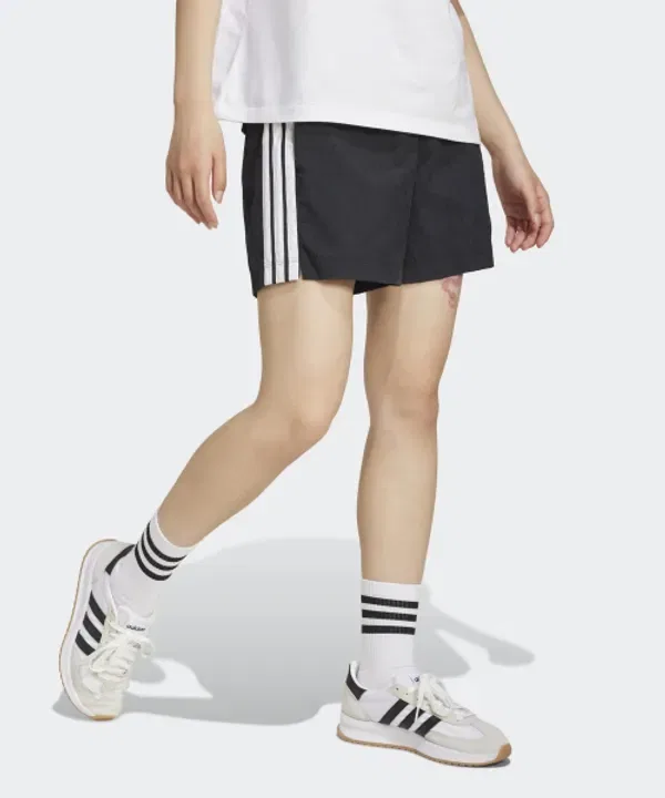 Шорты спортивные из ткани с тремя полосками, Essential, Adidas, черно-белый — фото 3