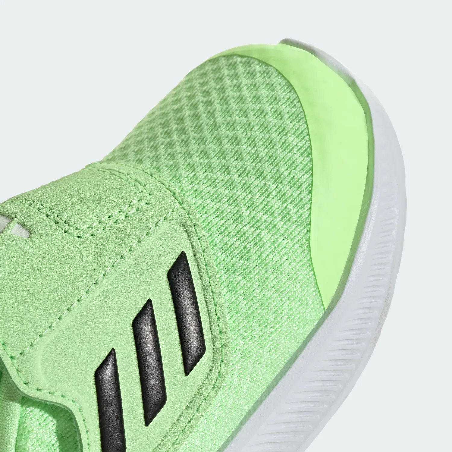 Детские кроссовки для мальчиков с липучкой Runfalcon 3.0 Ac I Sneaker Adidas, Green Spark Core Black Putty Grey — фото 4