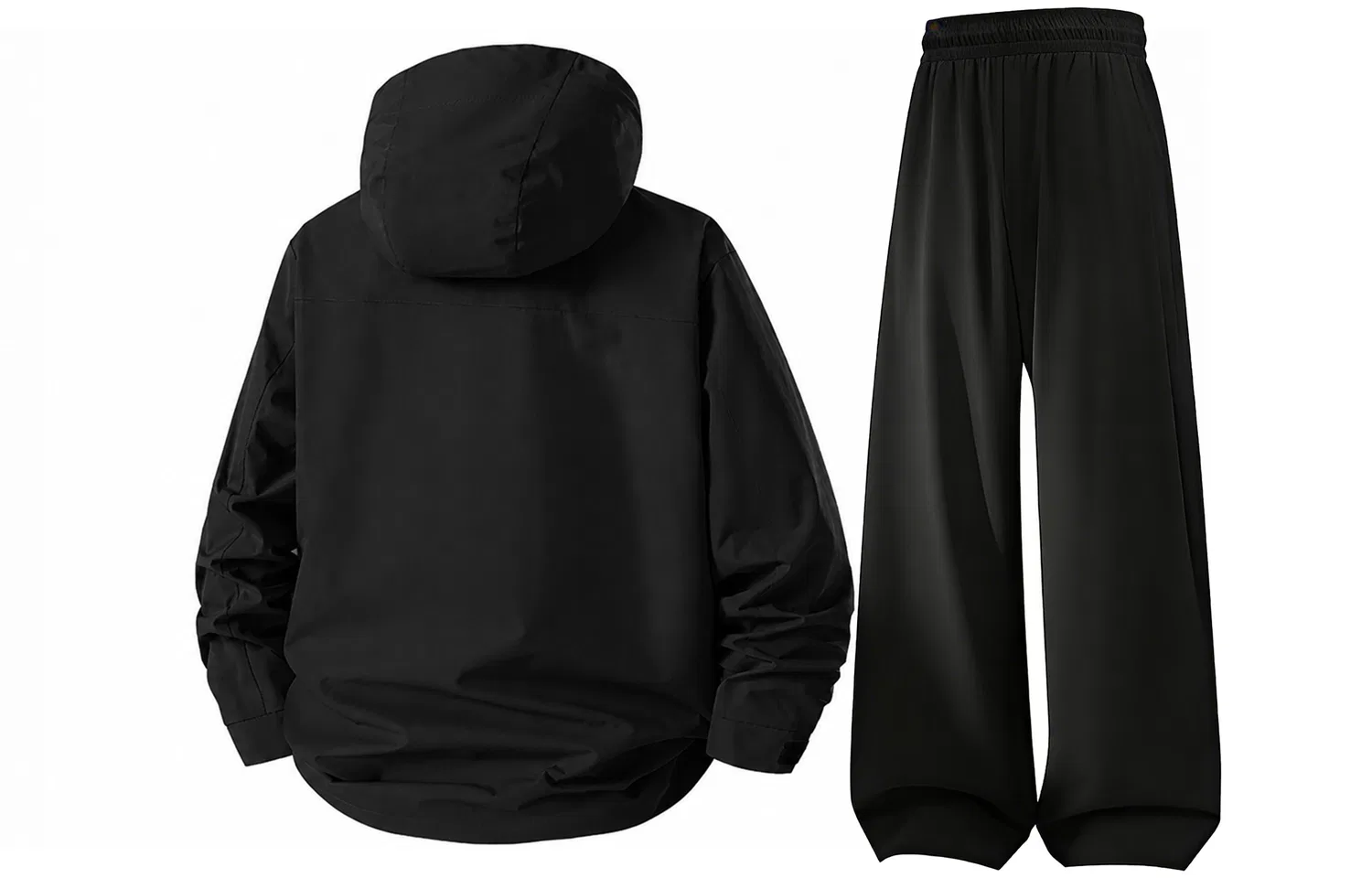 Детский комплект ветровка и брюки с капюшоном, Light Tidal Green+Black, WARRIOR — фото 4