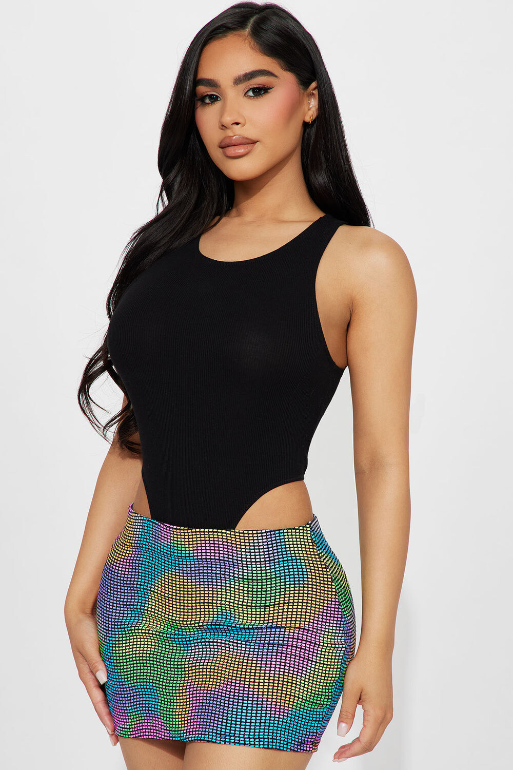 

Юбка мини Fashion Nova S8505, разноцветный