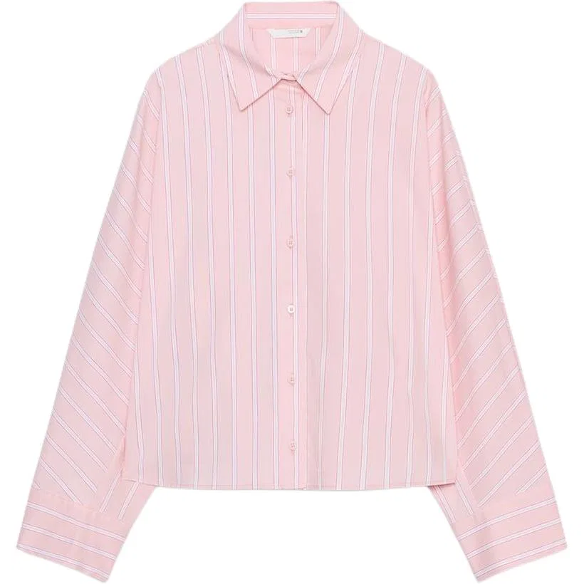 Женская рубашка с лацканами Pink/White ZARA, Pink/White