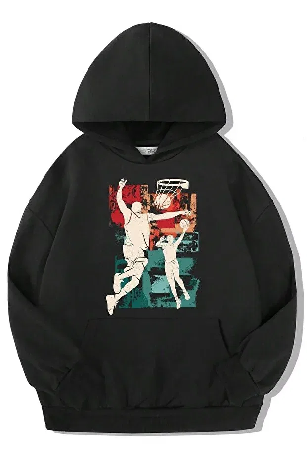Детское худи с принтом Basketball Silhouette Brz Kids, Black