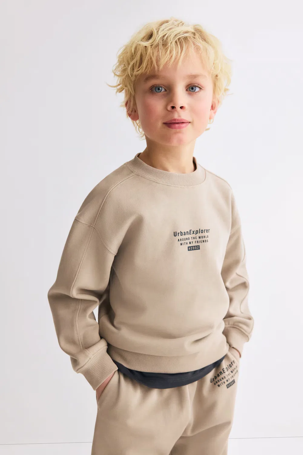 Комплект из двух толстовок с принтом H&M, Beige — фото 2