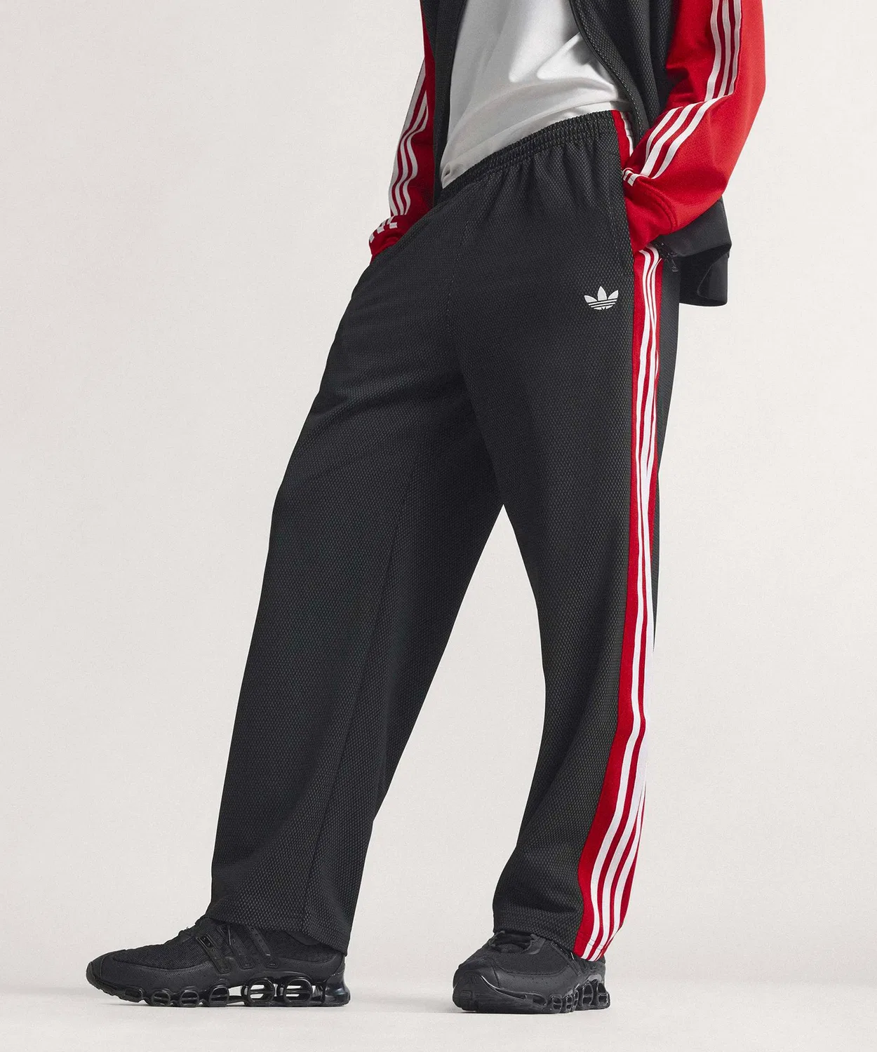 Мужские свободные спортивные брюки с утяжкой Loose Mesh Trackpants Adidas, Black