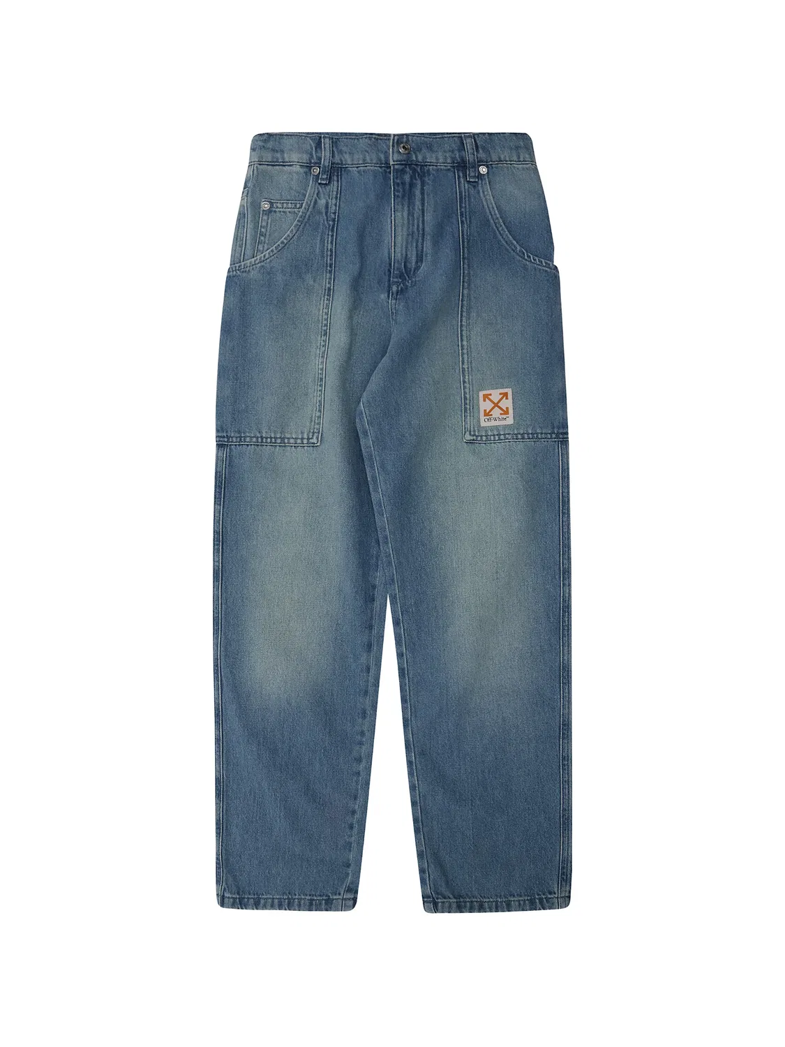 Брюки карго синие с патчем Arrows OFF-WHITE, синий