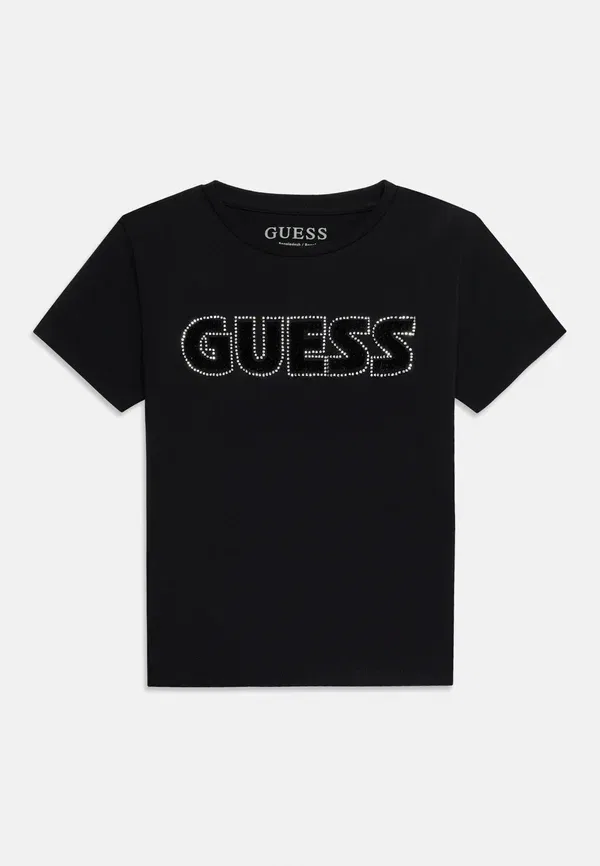 Детская и подростковая футболка с принтом Guess, черный — фото 3