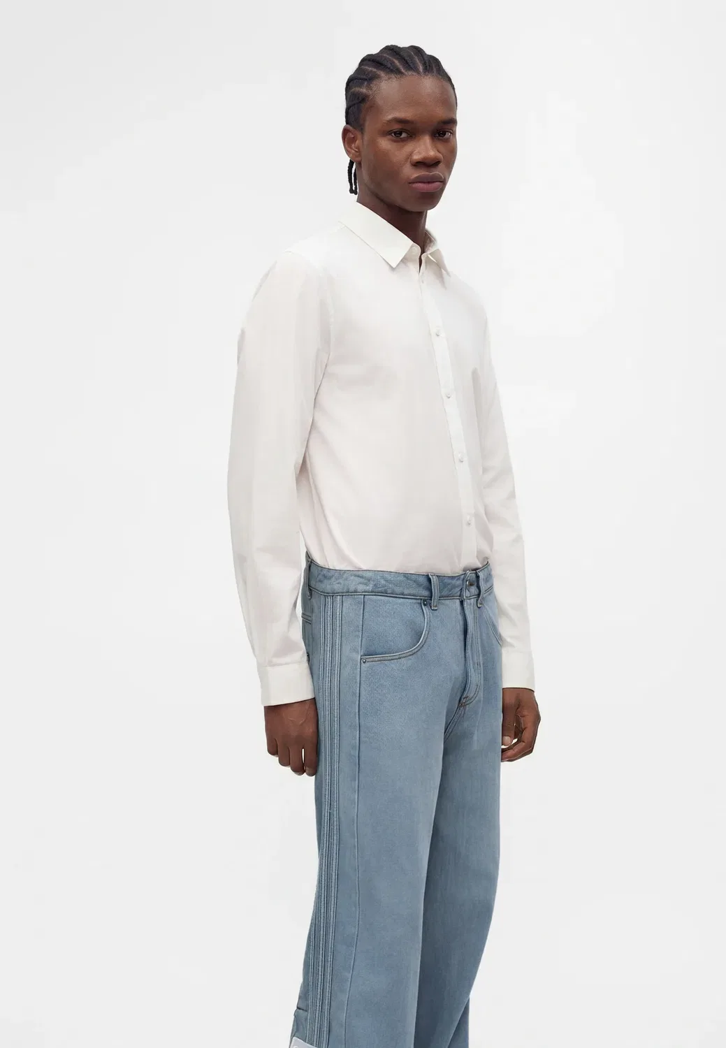 Унисекс - свободные джинсы Adidas Originals, Light-Blue Denim — фото 4