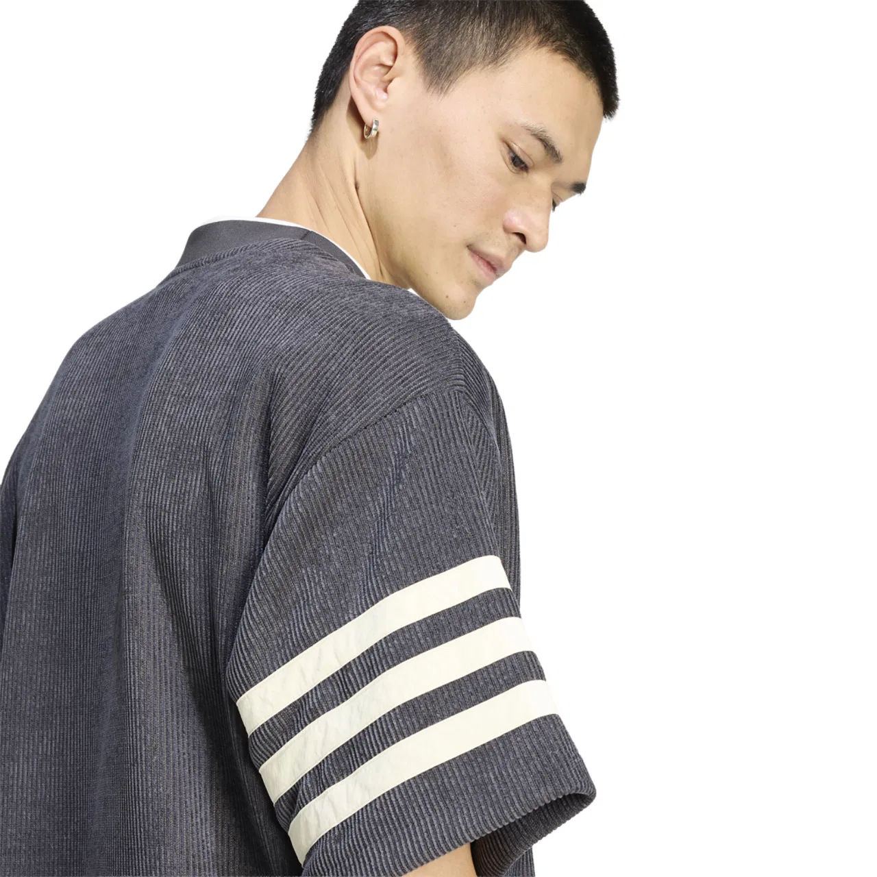 Футбольная джерси для мужчин Knit Football Jersey Adidas, черный/бежевый — фото 4