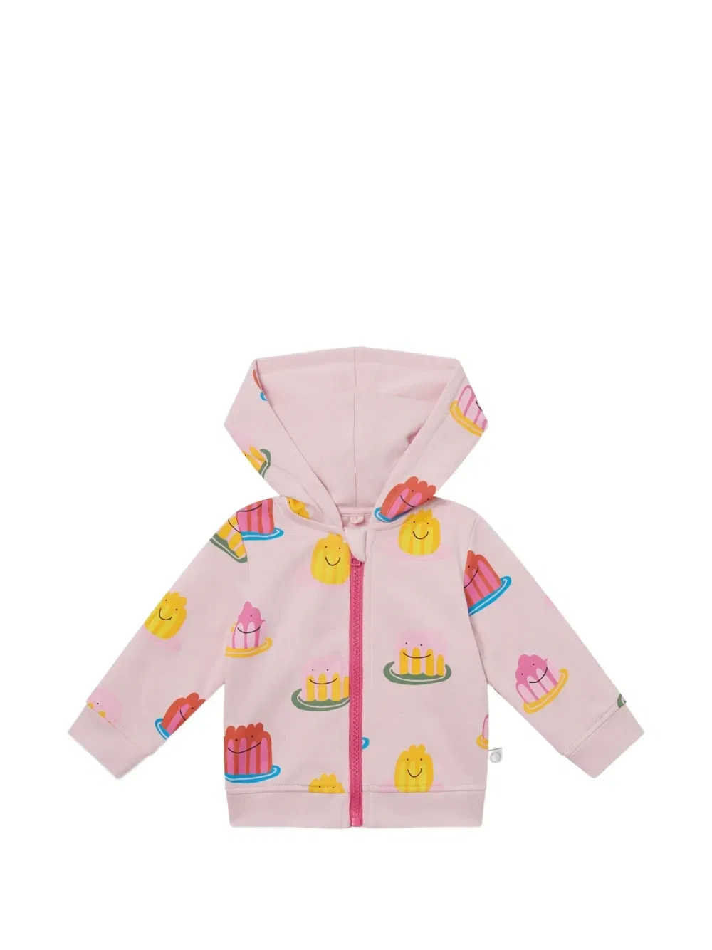 Худи на молнии с принтом Stella McCartney Kids, розовый