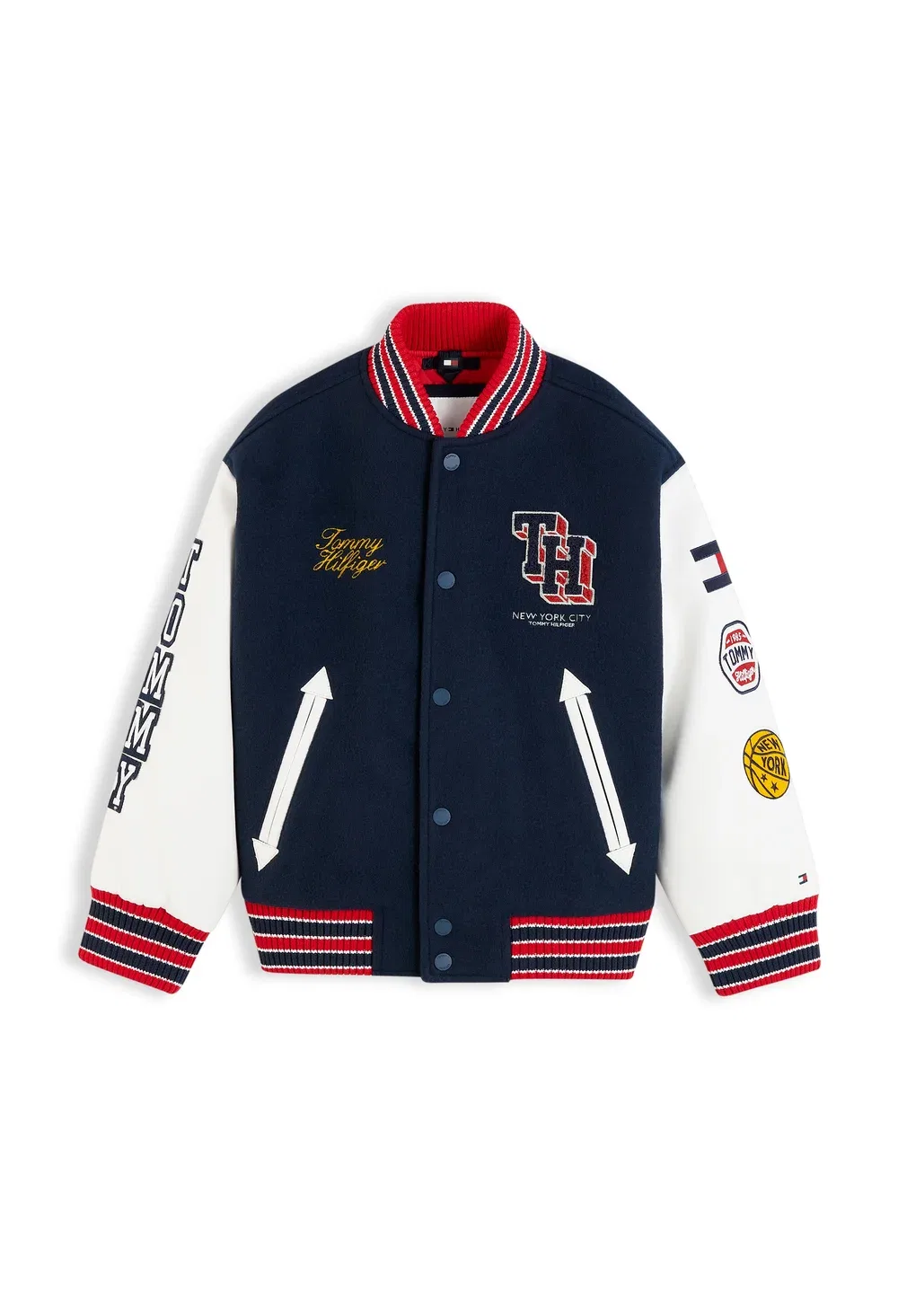 Унисекс куртка в университетском стиле - легкая куртка Tommy Hilfiger, Dark Blue — фото 4