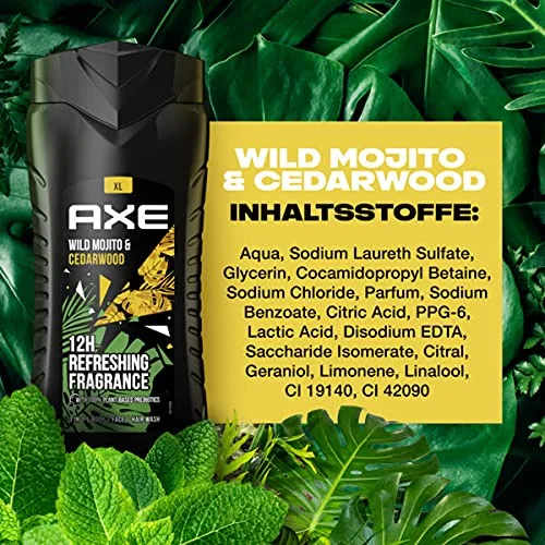 Гель для душа 3-в-1 AXE Wild Mojito & Cedarwood XL, 6 x 400 мл — фото 4