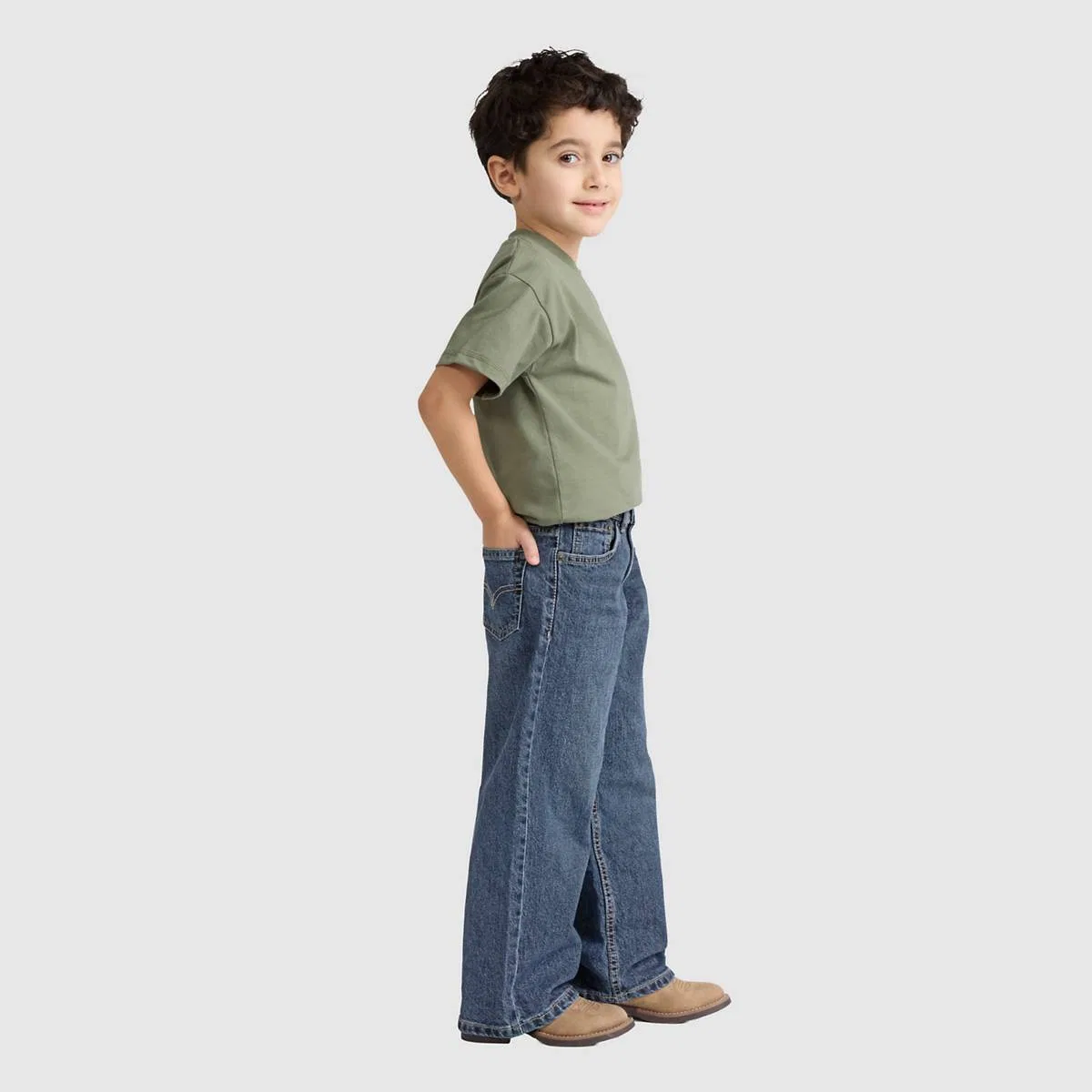 мешковатые джинсы 578 для мальчиков 4-7 лет Levi's, Bandwagon W/O Destruction - Medium Wash — фото 3