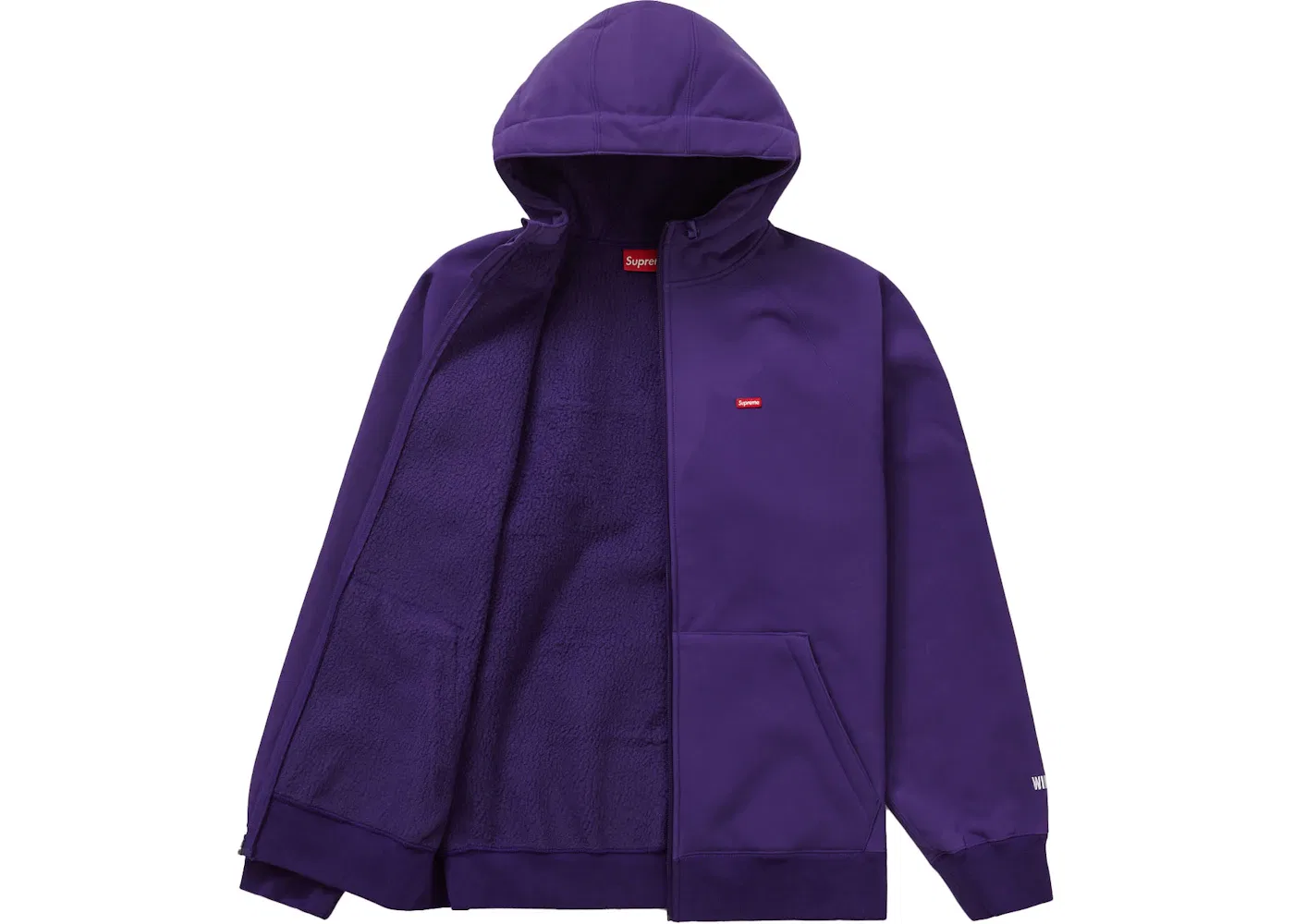 Мужской свитшот с капюшоном на молнии Supreme WINDSTOPPER Zip Up Hooded Sweatshirt (FW22) Dark Purple — фото 2