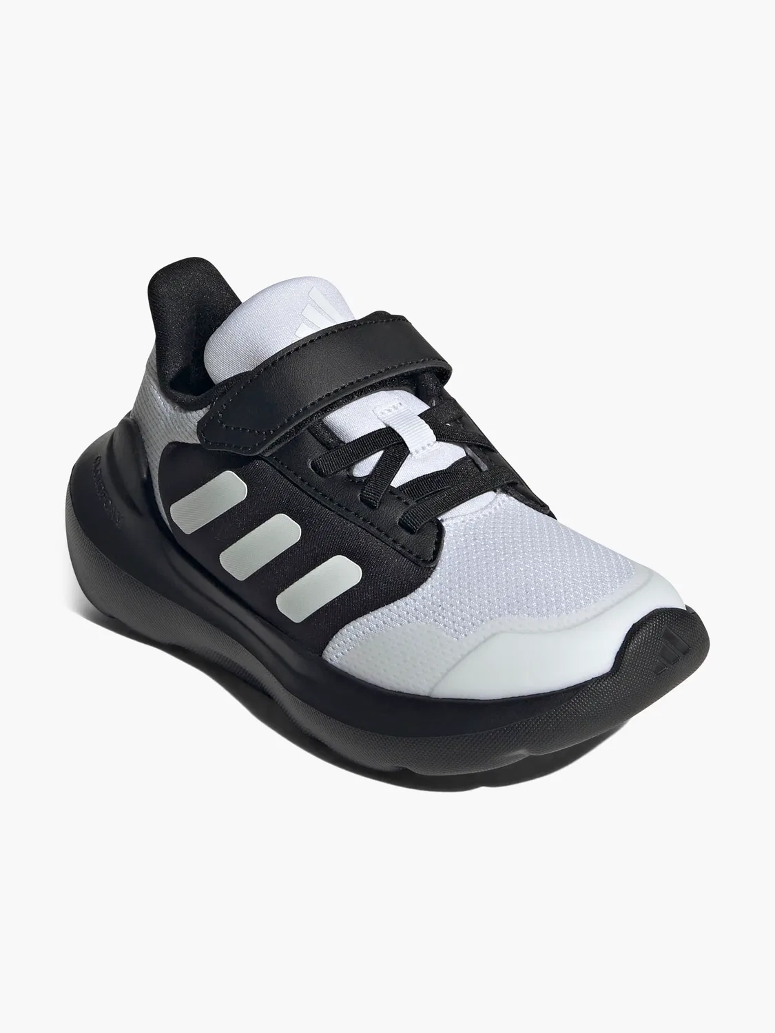 Детские кроссовки на шнуровке и липучке Adidas, черный — фото 2