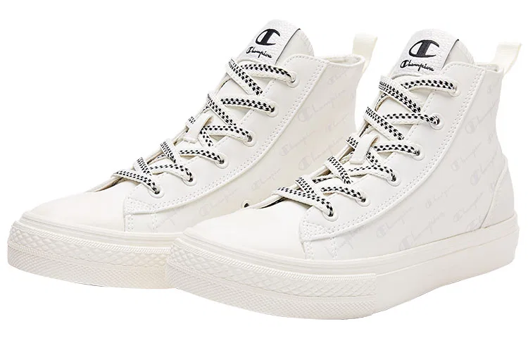 Кеды детские высокие Champion Milk White/Rain Mist Gray — фото 4