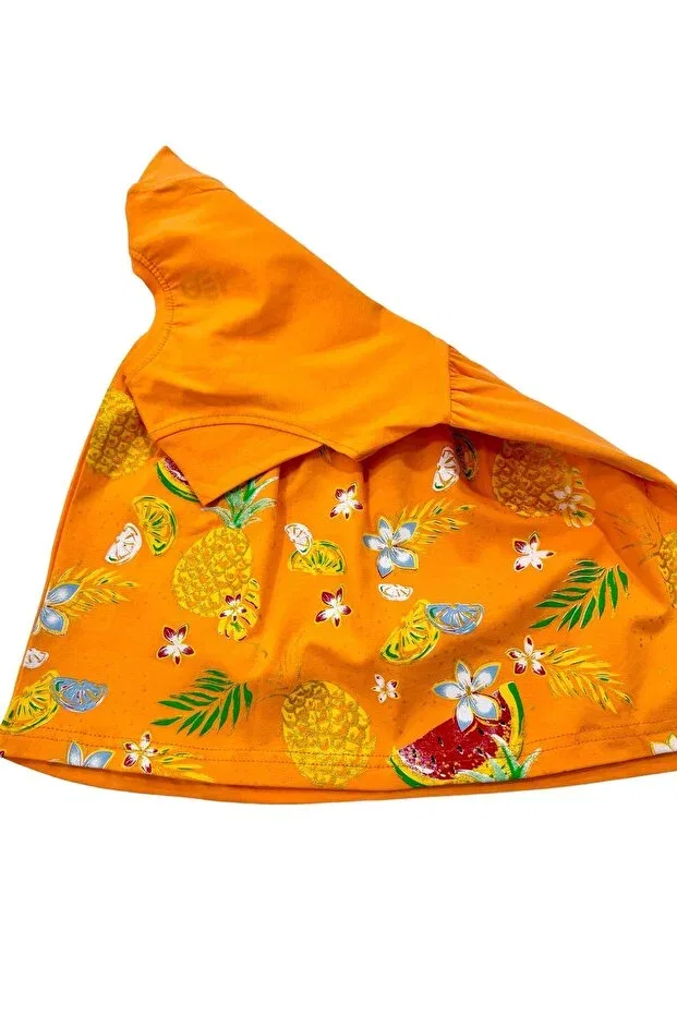 Детское платье для девочек с принтом Watermelon Printed Combed Cotton Dress Esterella, Orange — фото 2