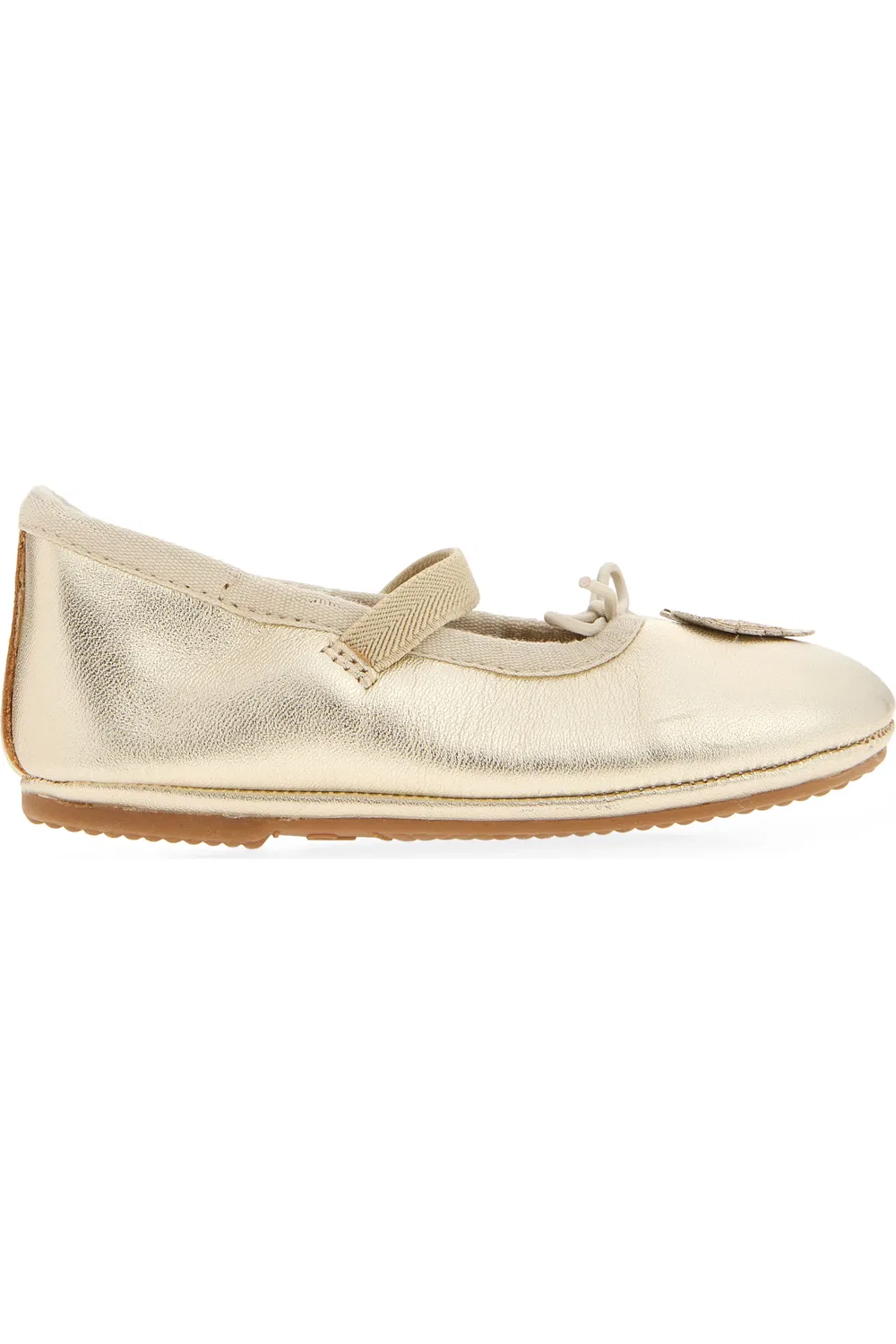 Детские туфли Мэри Джейн на плоской подошве с блестками OLD SOLES, Glam Gold/Vanilla — фото 3