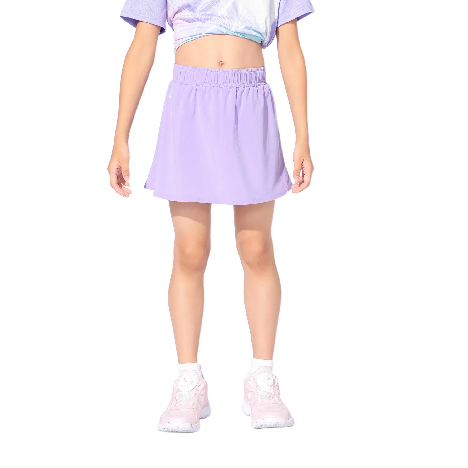 Детская юбка для бадминтона с логотипом DECATHLON, Lavender — фото 3