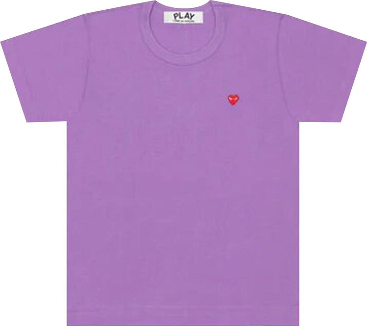 

Футболка Comme des Garçons PLAY Small Red Heart T-Shirt 'Purple', фиолетовый