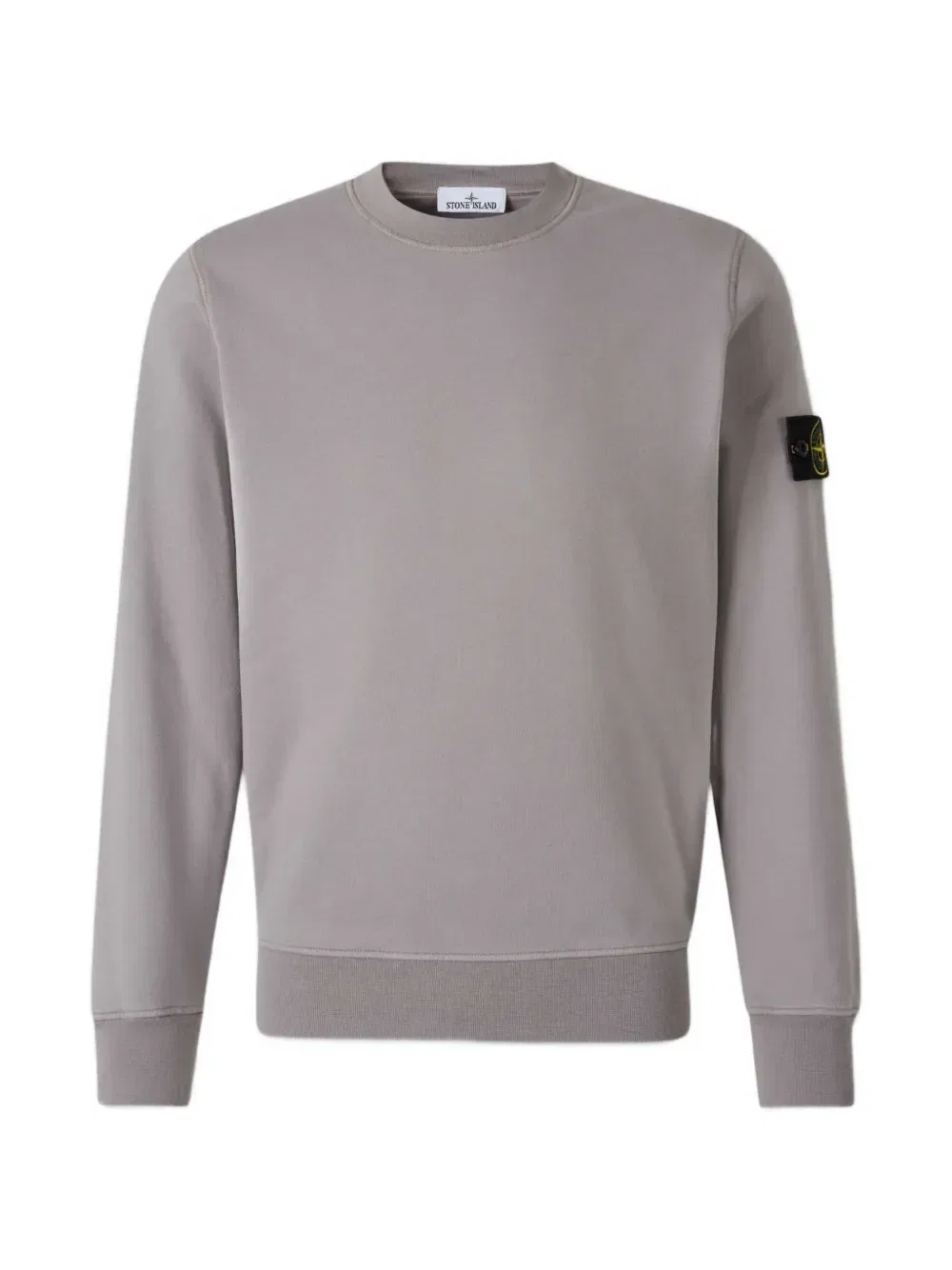 Свитшот из органического хлопка с начесом 6100060 Stone Island, серый