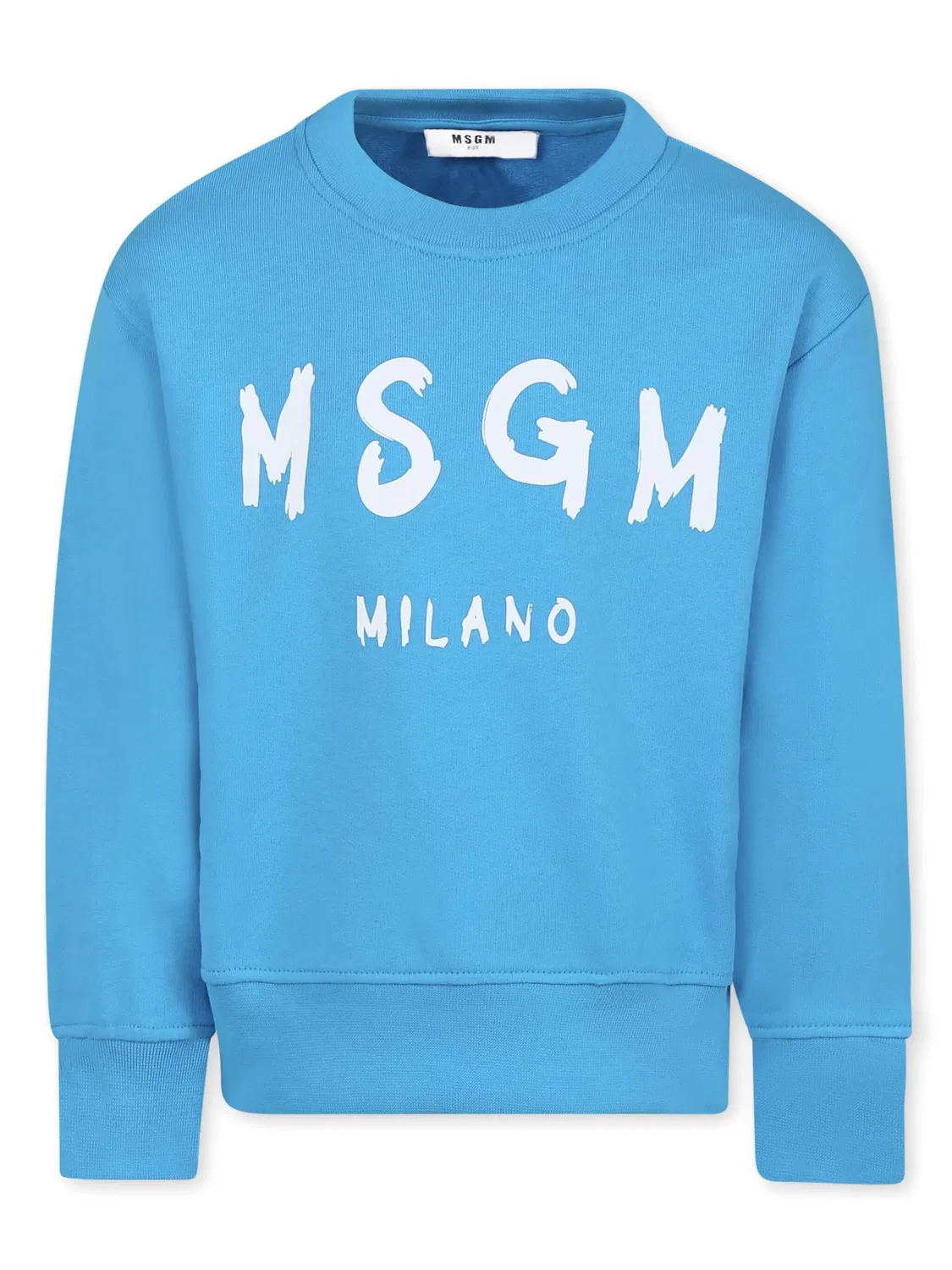 MSGM Худи из 100% хлопка синего цвета