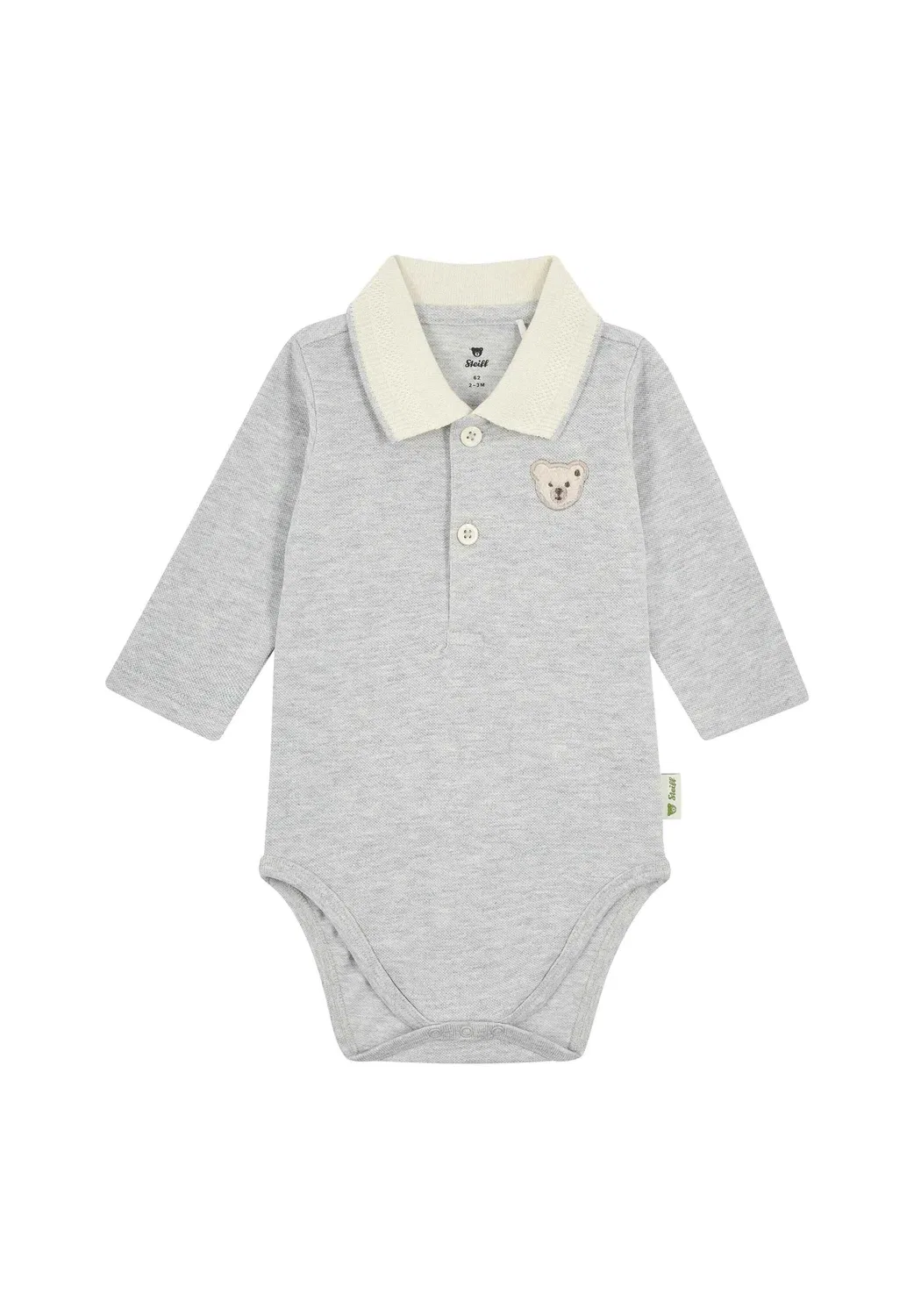 Здоровье младенцев (Body langarm baby wellness) - боди Steiff, Harbor Mist Melange
