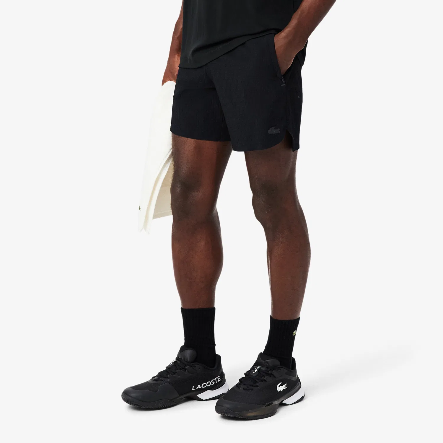 Спортивные шорты мужские Black Moderate LACOSTE — фото 4