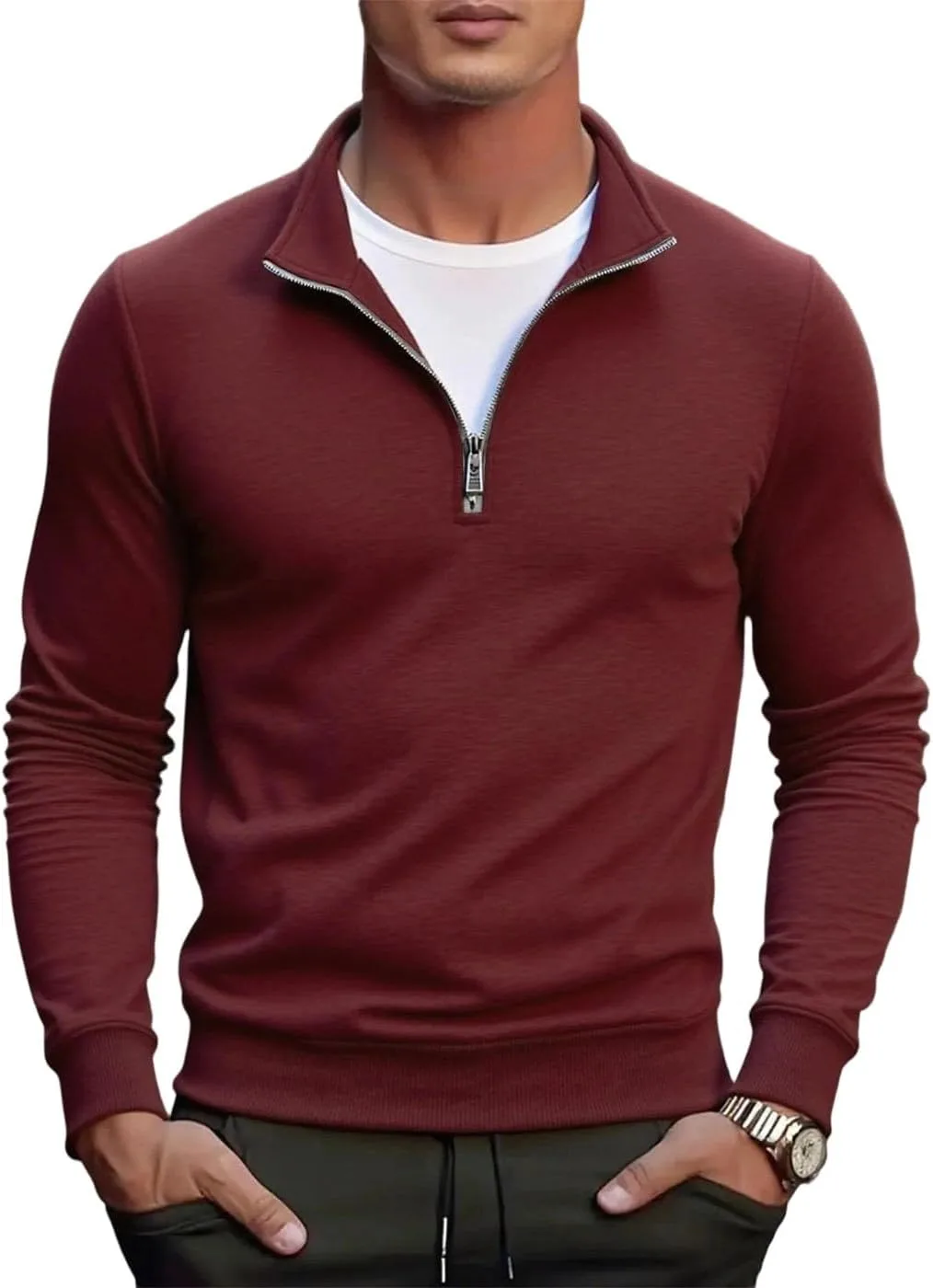 

Мужская флисовая водолазка-пуловер дышащая теплая для походов