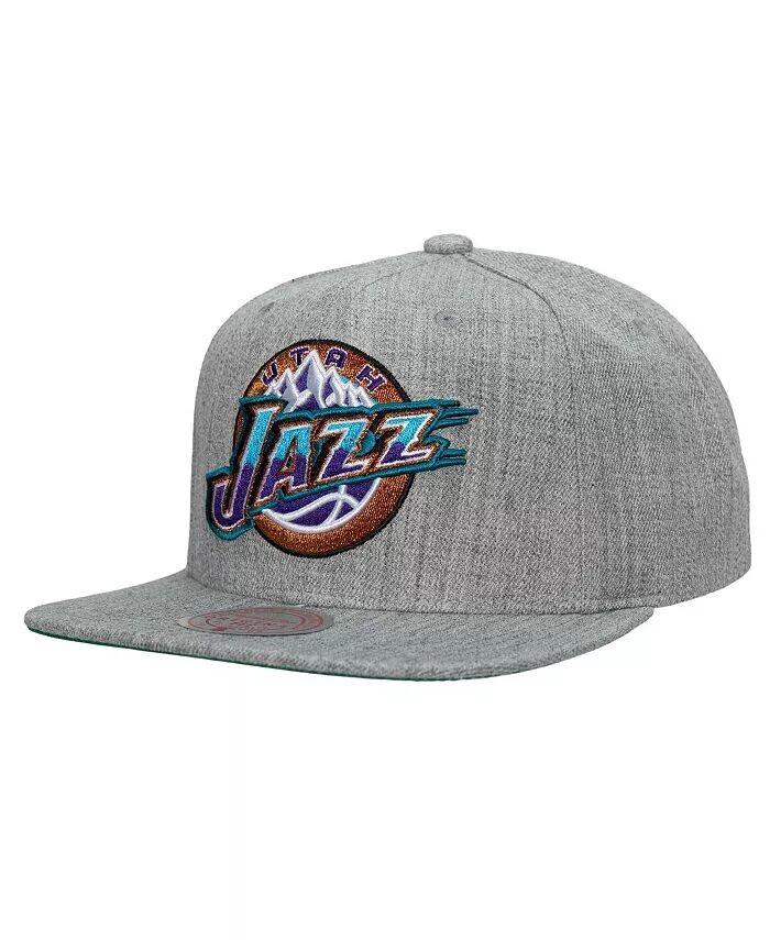 

Мужская кепка Snapback Classics 2.0 из лиственных пород дерева вереско-серого цвета Utah Jazz Mitchell & Ness