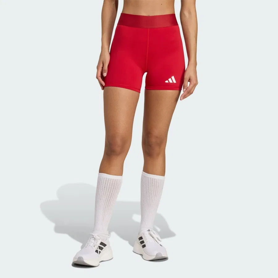 Шорты спортивные с высокой посадкой Techfit Performance JL5414 adidas, Красный