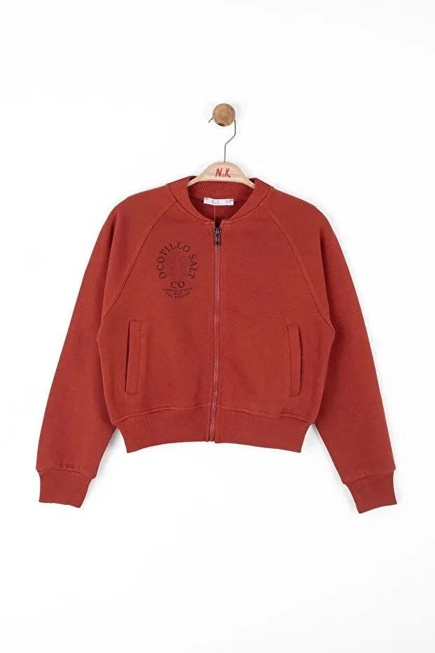 Детское платье-кардиган с принтом Ocotillo Zippered Cardigan Nk Kids, Tile — фото 2